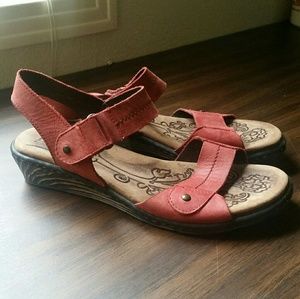 Born Red Leather Comfort Sandal